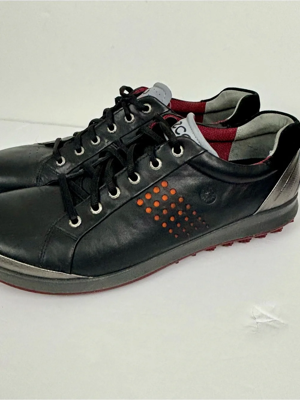 ECCO Biom Hybrid 2 Hydromax 46 Yak Black Leather Spikeless Golf Shoe Mens 12